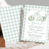 Preppy Sage Groene Pompoen Herfst in Liefde Baby s Kaart