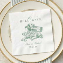 Preppy Sagegroene Goudkleurige Retriever Trouwdag