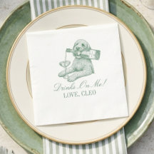 Preppy Saliegroen Gouden Doodle Champagne Bruiloft
