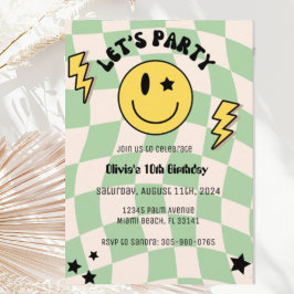 Preppy saliegroene glimlach feest verjaardagsuitno kaart
