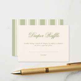Preppy Saliegroene Strepen Luierspel Kaart