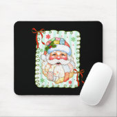 Preppy Santa Claus Christmas Patchwork Santa Xmas Muismat (Met muis)