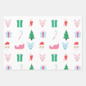 Preppy Santa Claus Pattern Inpakpapier Vel (Voorkant)