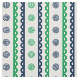 Preppy Schaalrand Golf Streep - Marineblauw & Groe Stof