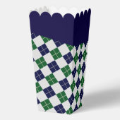 Preppy Schommelpaard Argyle 1e Verjaardag Bedankdoosjes (Achterkant)