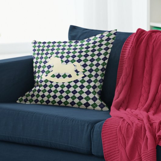 Preppy Schommelpaard Argyle Kussen