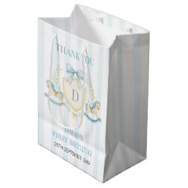 Preppy Schommelpaard Jongen Eerste Verjaardag Medium Cadeauzakje