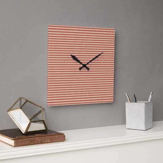 Preppy Schooljaar Geometrisch Ontwerp Vierkante Klok (Kantoor)