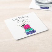 Preppy Script High School Afstuderen Suitcase 2023 Kartonnen Onderzetters (Schuin)