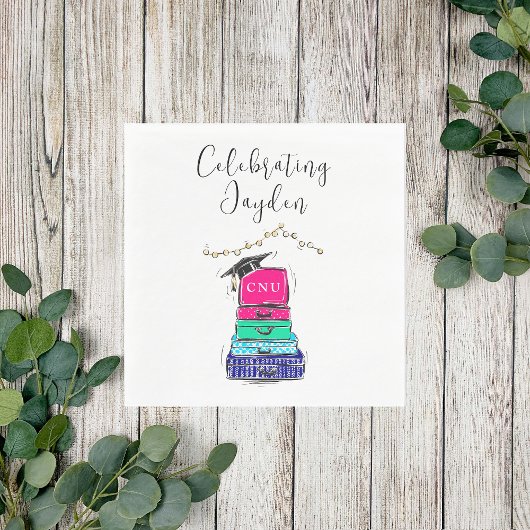 Preppy Script High School Afstuderen Suitcase 2023 Servet