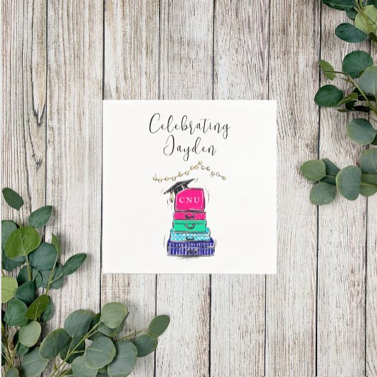 Preppy Script High School Afstuderen Suitcase 2023 Servet