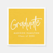 Preppy Script Yellow Afstuderen Servet (Voorkant)