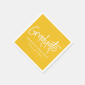 Preppy Script Yellow Afstuderen Servet (Hoek)