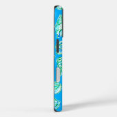 Preppy Sea Shells op blauwe achtergrond Monogram Case-Mate iPhone Case (Achterkant / Rechts)