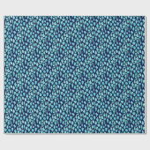 Preppy Sea Shells op de achtergrond van de marine Cadeaupapier (Vlak)