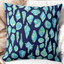 Preppy Sea Shells op de achtergrond van de marine