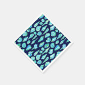 Preppy Sea Shells op de achtergrond van de marine Servet (Hoek)