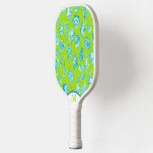 Preppy Sea Shells op Lime Green Seaside Monogram Pickleball Paddle (Links)