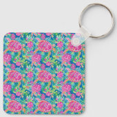 Preppy Sea Turtles Golf Cart Sleutelhanger (Achterkant)