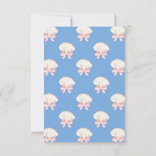 Preppy Seashell Sandcastle Pastel Gingham Bedankkaart (Achterkant)