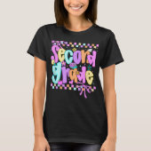 Preppy Second Grade 2nd Grade Teachers Girls T-shirt (Voorkant)