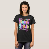Preppy Second Grade 2nd Grade Teachers Girls T-shirt (Voorkant volledig)