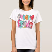 Preppy Second Grade 2nd Grade Teachers Girls T-shirt (Voorkant)