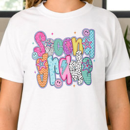 Preppy Second Grade First Day of School Coquette T-shirt