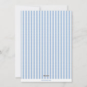 Preppy Seersucker-kerstfotokaarten Feestdagenkaart (Achterkant)