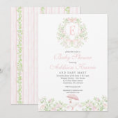 Preppy Silly Goose Girl Baby Shower Invite Kaart (Voorkant / Achterkant)