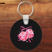 Preppy Six Seven Valentine 6 7 Meme Funny Coquette Sleutelhanger (Voorkant)