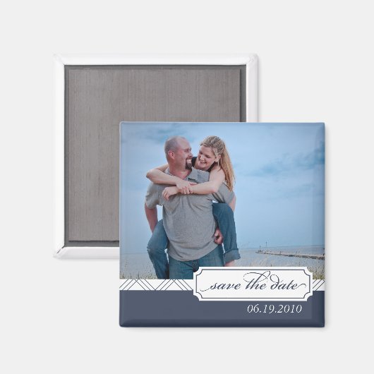 Preppy Sla de datum fotomagneet op Magneet (Voorkant / Achterkant)