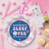 Preppy Slaap Over Tween Verjaardagsfeestje Papieren Bordje (Feest)