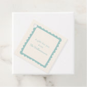 Preppy Soft Blue Whimsical Border Custom Gift From Bedankjes Labels (In situ)