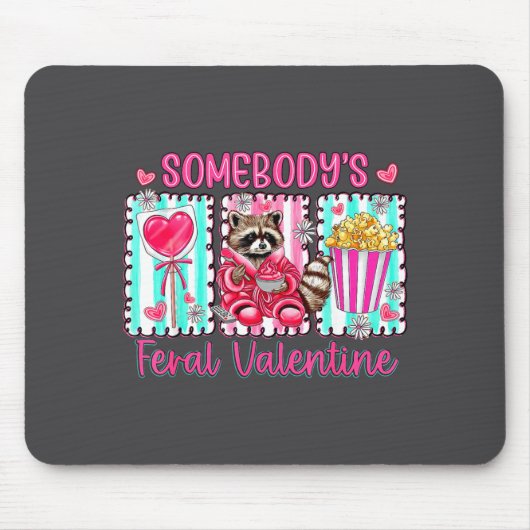 Preppy Somebody's Feral Valentine Raccoon Valentin Muismat (Voorkant)