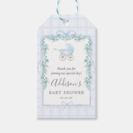 Preppy Southern baby koets voorkeurstag Cadeaulabel