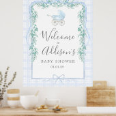 Preppy Southern baby koets Welkom poster (Keuken)
