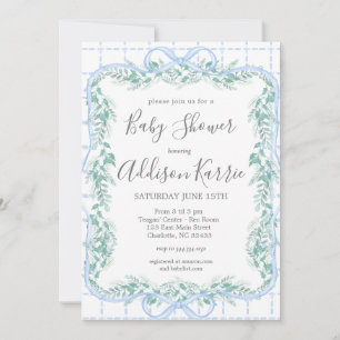 Preppy Southern baby shower, blue bow Baby shower, Kaart
