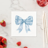 Preppy Southern Blue Bow-Baby shower Servet (Insitu)