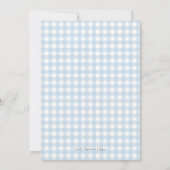 Preppy Southern Blue Bow Boy Baby shower Kaart (Achterkant)