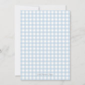 Preppy Southern Blue Boy Carriage Baby shower Kaart (Achterkant)