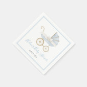 Preppy Southern Blue Boy Carriage Baby shower Servet