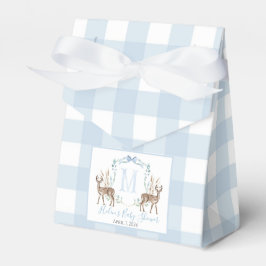 Preppy Southern Blue Boy Deer Baby shower Bedankdoosjes