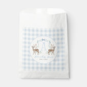 Preppy Southern Blue Boy Deer Baby shower Bedankzakje (Voorkant)