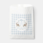 Preppy Southern Blue Boy Deer Baby shower Bedankzakje (Voorkant)