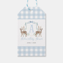 Preppy Southern Blue Boy Deer Baby shower Cadeaulabel