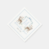Preppy Southern Blue Boy Deer Baby shower Servet (Hoek)