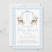 Preppy Southern Blue Boy Deer Hunter-Baby shower