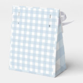 Preppy Southern Blue Boy Dog Baby shower Bedankdoosjes (Achterkant)