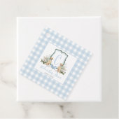 Preppy Southern Blue Boy Dog Baby shower Bedankjes Labels (In situ)